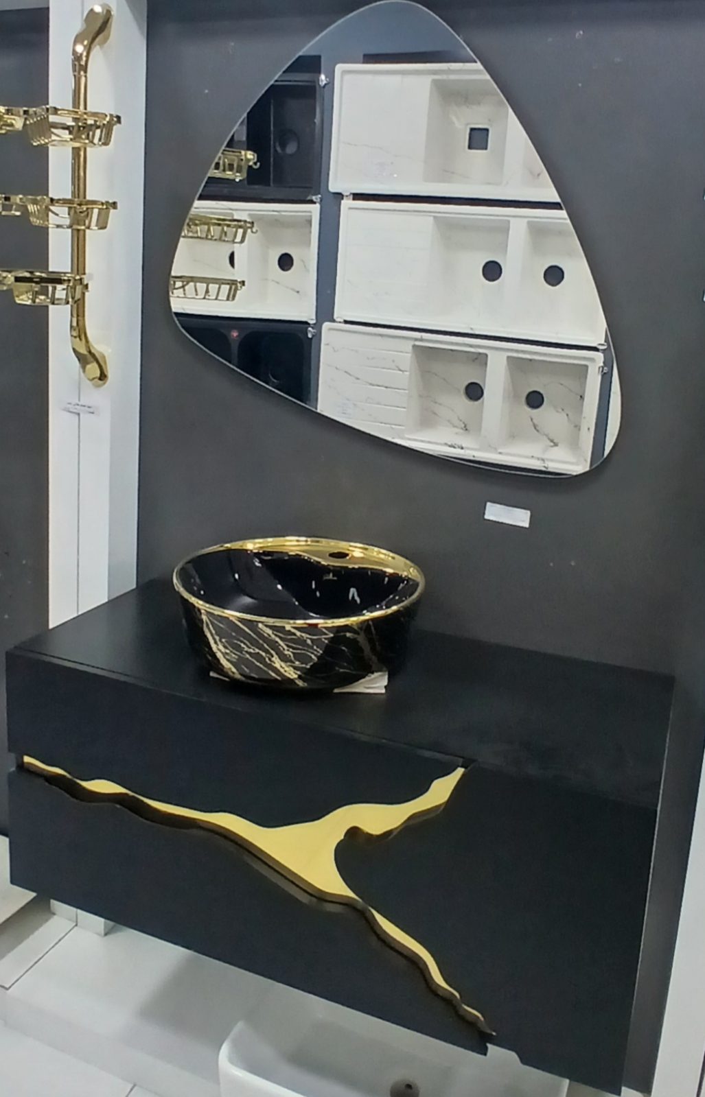 فول ست پلاتوس مشکی طلایی - ابعاد 96*40